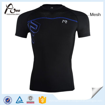 Kurze Ärmel Compression Shirt Männer Fitness Wear